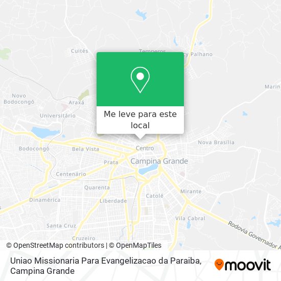 Uniao Missionaria Para Evangelizacao da Paraiba mapa