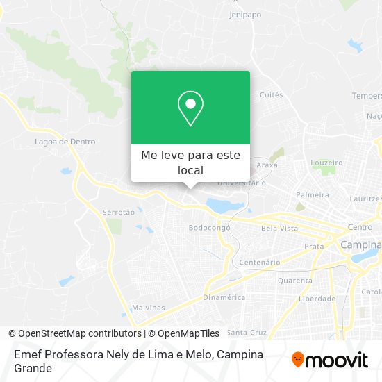 Emef Professora Nely de Lima e Melo mapa