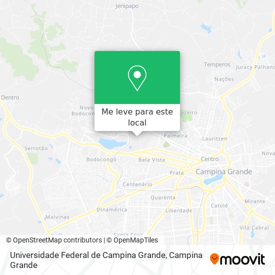 Universidade Federal de Campina Grande mapa