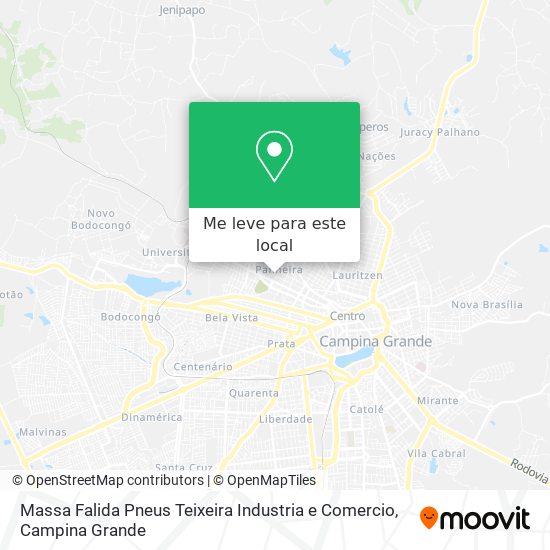 Massa Falida Pneus Teixeira Industria e Comercio mapa