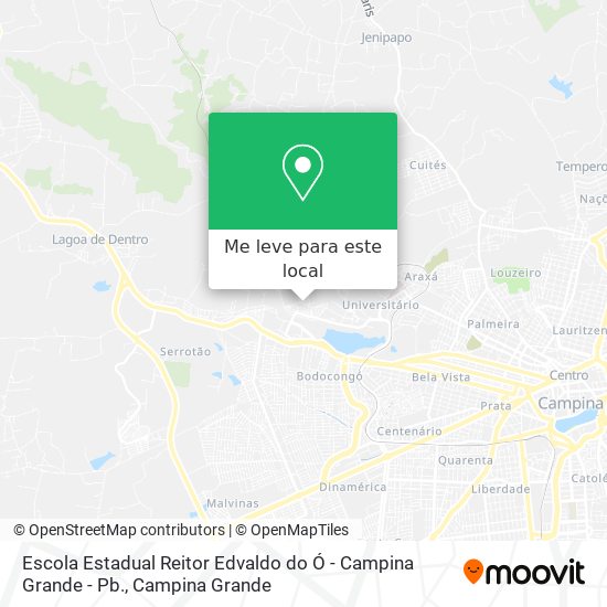 Escola Estadual Reitor Edvaldo do Ó - Campina Grande - Pb. mapa
