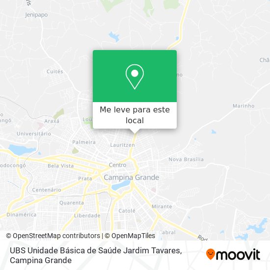 UBS Unidade Básica de Saúde Jardim Tavares mapa