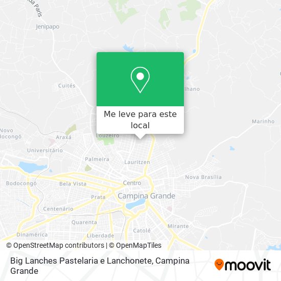 Big Lanches Pastelaria e Lanchonete mapa