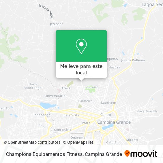 Champions Equipamentos Fitness mapa
