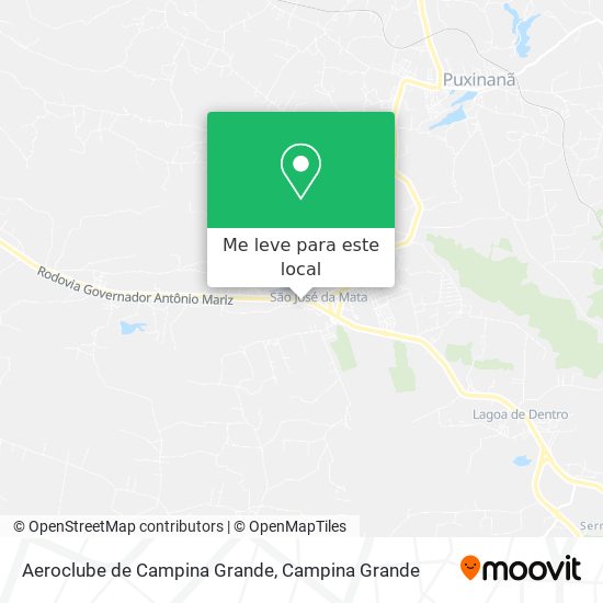 Aeroclube de Campina Grande mapa