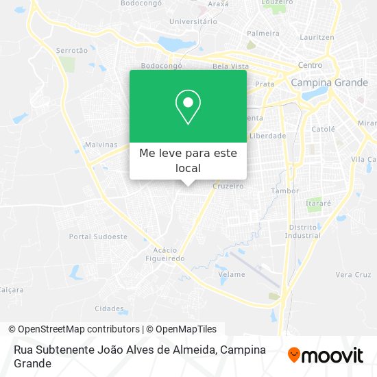 Rua Subtenente João Alves de Almeida mapa