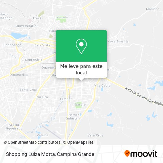 Shopping Luiza Motta mapa
