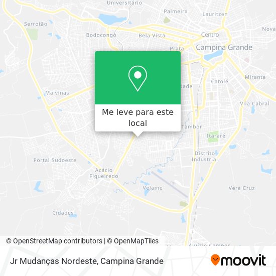Jr Mudanças Nordeste mapa