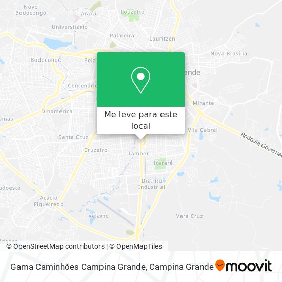 Gama Caminhões Campina Grande mapa