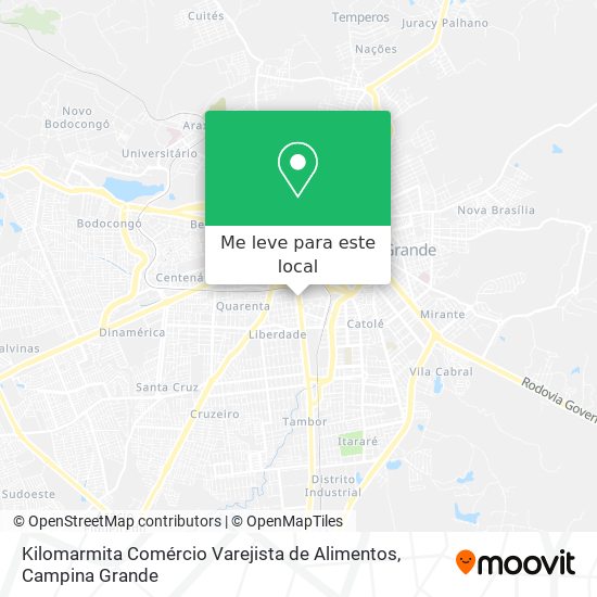 Kilomarmita Comércio Varejista de Alimentos mapa