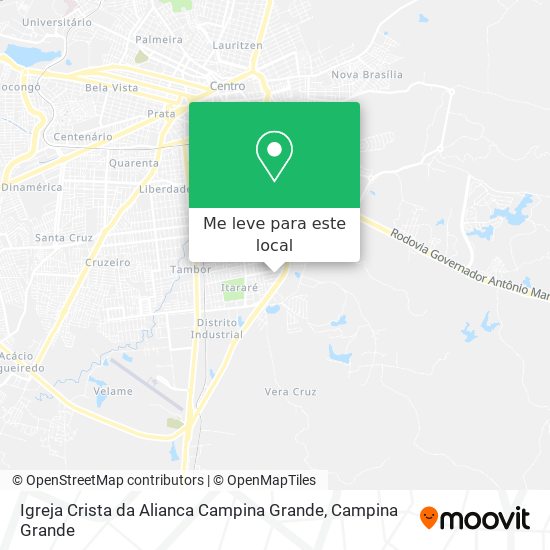 Igreja Crista da Alianca Campina Grande mapa
