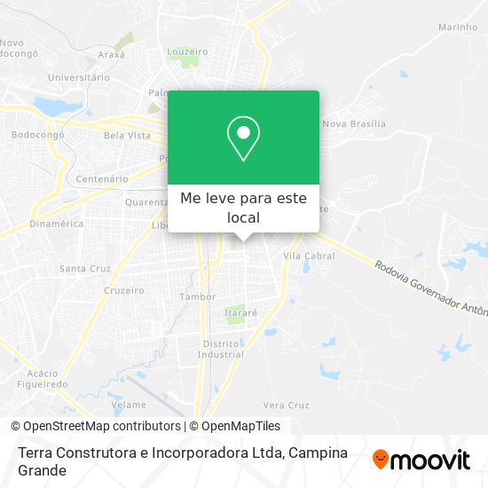 Terra Construtora e Incorporadora Ltda mapa