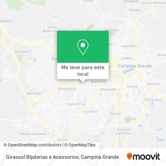 Girassol Bijuterias e Acessorios mapa