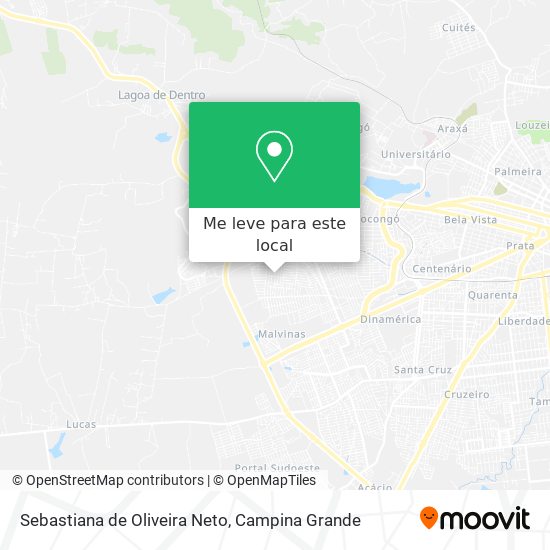 Sebastiana de Oliveira Neto mapa