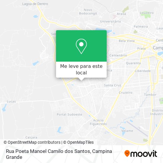 Rua Poeta Manoel Camilo dos Santos mapa