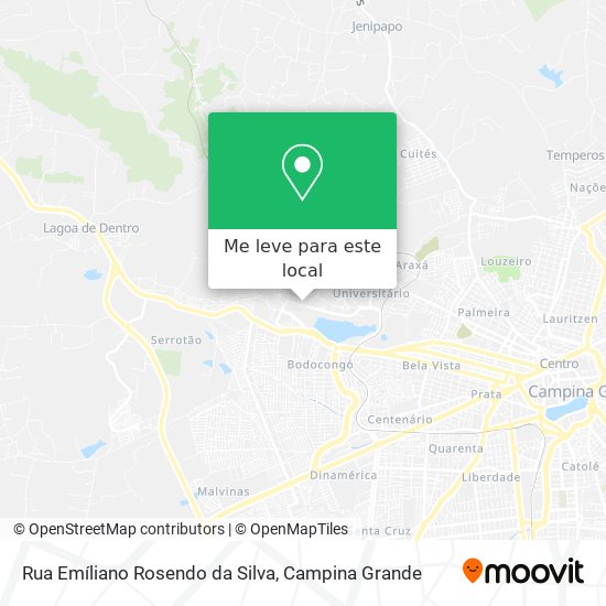 Rua Emíliano Rosendo da Silva mapa