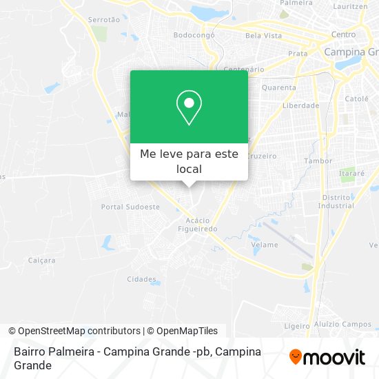 Bairro Palmeira - Campina Grande -pb mapa