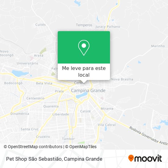 Pet Shop São Sebastião mapa