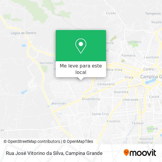 Rua José Vitorino da Silva mapa