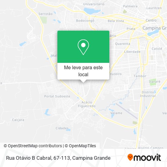 Rua Otávio B Cabral, 67-113 mapa