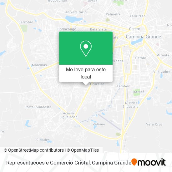 Representacoes e Comercio Cristal mapa
