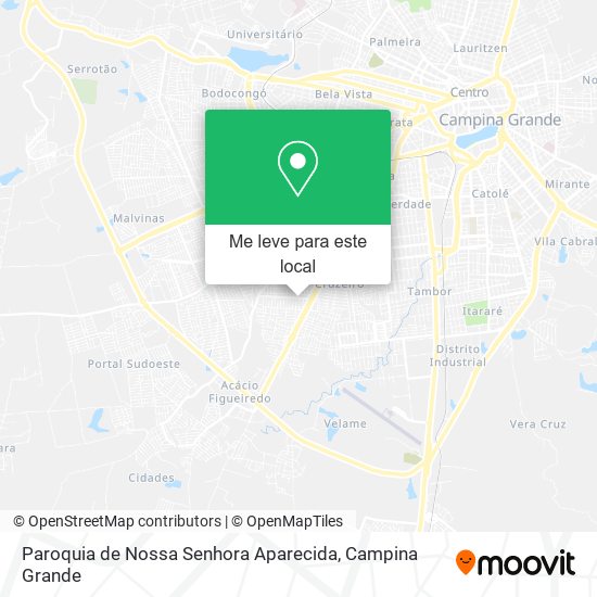 Paroquia de Nossa Senhora Aparecida mapa