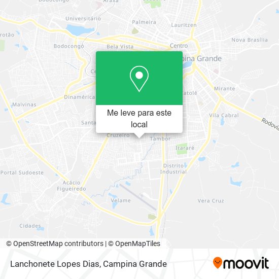 Lanchonete Lopes Dias mapa