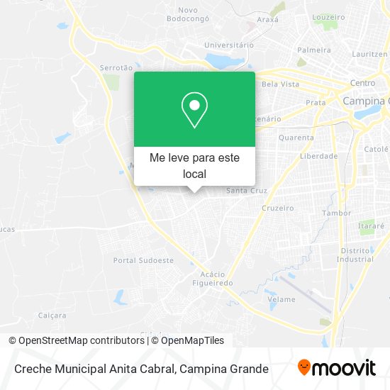 Creche Municipal Anita Cabral mapa