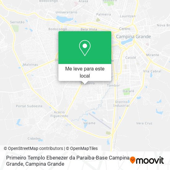 Primeiro Templo Ebenezer da Paraiba-Base Campina Grande mapa