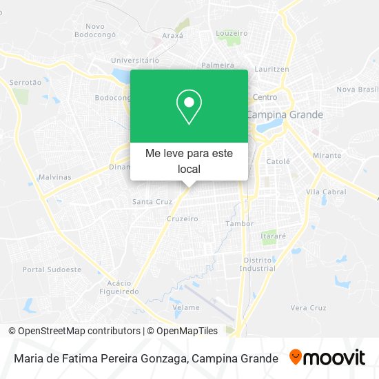 Maria de Fatima Pereira Gonzaga mapa