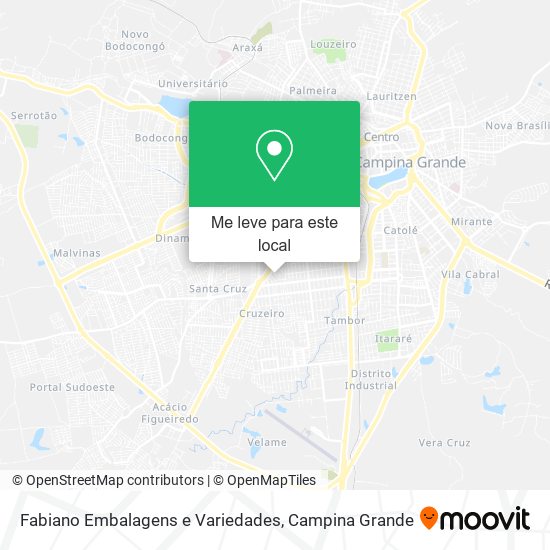 Fabiano Embalagens e Variedades mapa