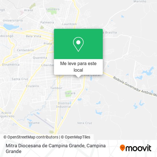 Mitra Diocesana de Campina Grande mapa