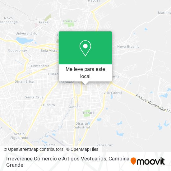 Irreverence Comércio e Artigos Vestuários mapa
