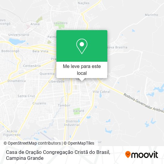 Casa de Oração Congregação Cristã do Brasil mapa
