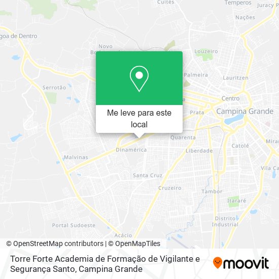 Torre Forte Academia de Formação de Vigilante e Segurança Santo mapa