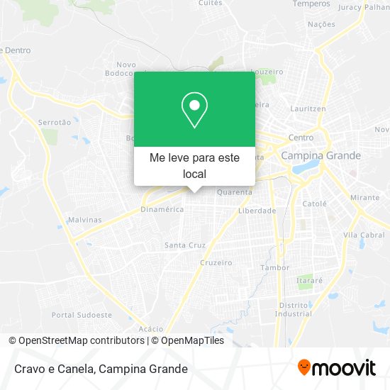 Cravo e Canela mapa