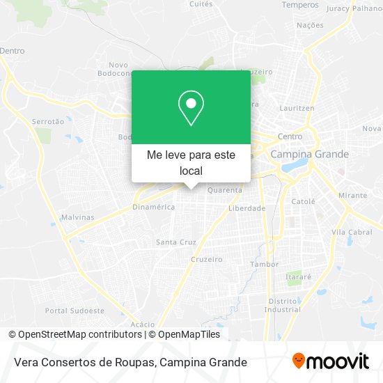 Vera Consertos de Roupas mapa