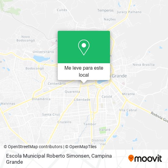 Escola Municipal Roberto Simonsen mapa
