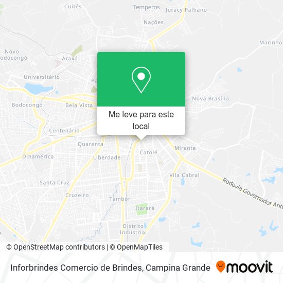 Inforbrindes Comercio de Brindes mapa