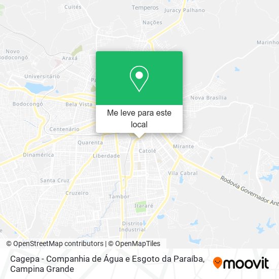 Cagepa - Companhia de Água e Esgoto da Paraíba mapa