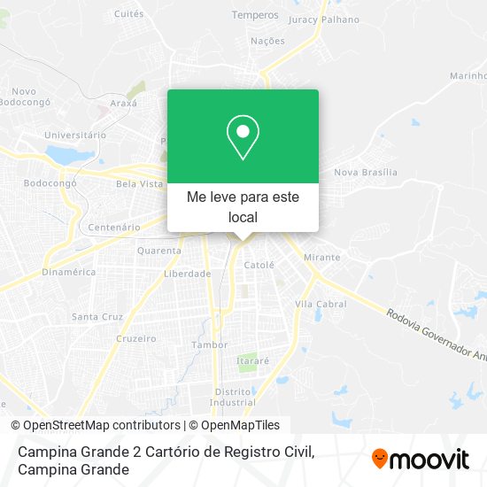 Campina Grande 2 Cartório de Registro Civil mapa