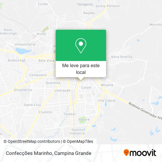 Confecções Marinho mapa