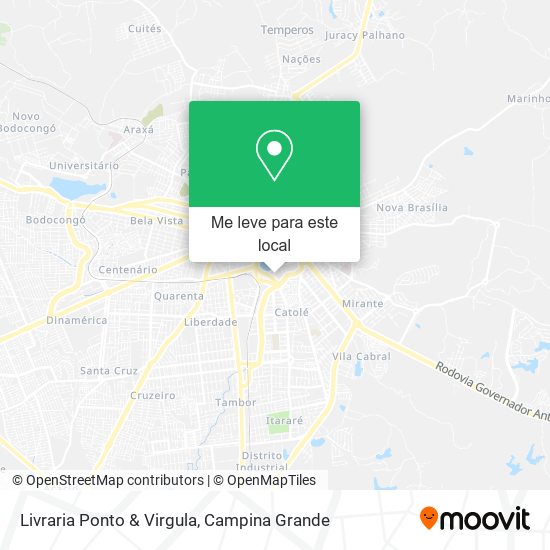 Livraria Ponto & Virgula mapa