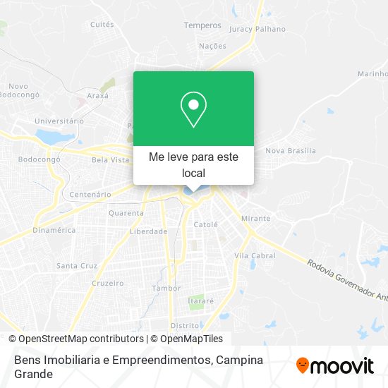 Bens Imobiliaria e Empreendimentos mapa