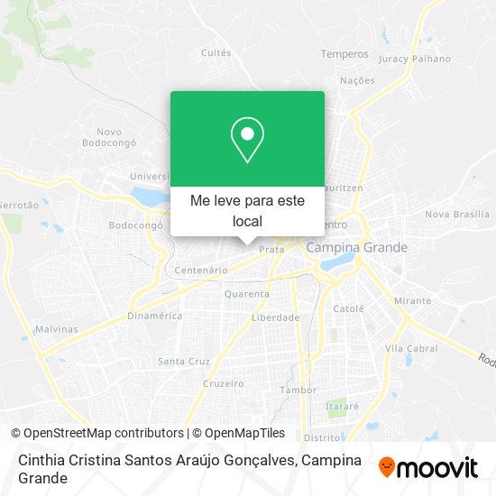 Cinthia Cristina Santos Araújo Gonçalves mapa