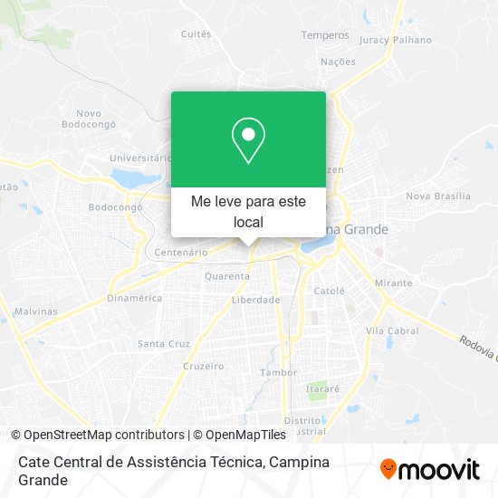 Cate Central de Assistência Técnica mapa