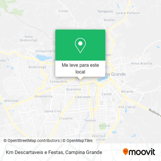 Km Descartaveis e Festas mapa