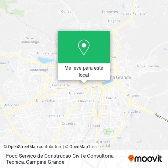 Foco Servico de Construcao Civil e Consultoria Tecnica mapa