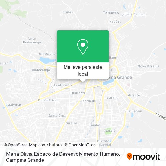 Maria Olivia Espaco de Desenvolvimento Humano mapa