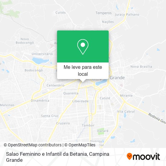 Salao Feminino e Infantil da Betania mapa